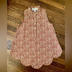 Sara Campbell Sleeveless Printed Popover with Scalloped Hem XS *NWT*